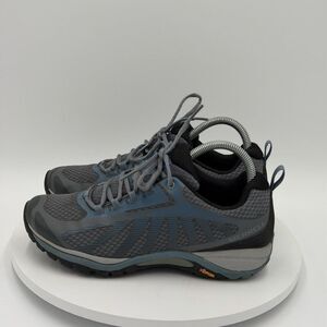 Merrell Siren Edge 3 Shoes Womens Size 9 Gray Blue Vibram Hiking Trail J034434